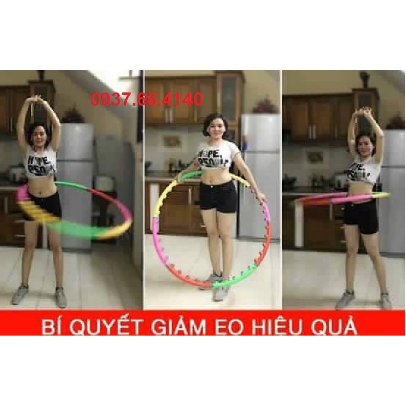 Vòng lắc eo massage bụng Hula Hoop - dụng cụ tập thể dục hỗ trợ giảm cân giảm mỡ bụng