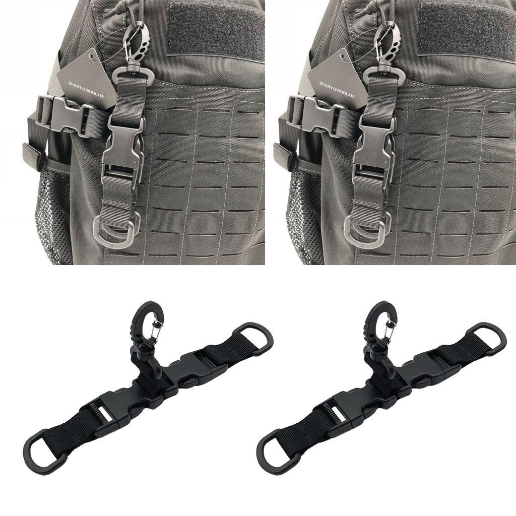 2x Outdoor Nylon Webbing Backpack Buckle Quick Hanger for Molle