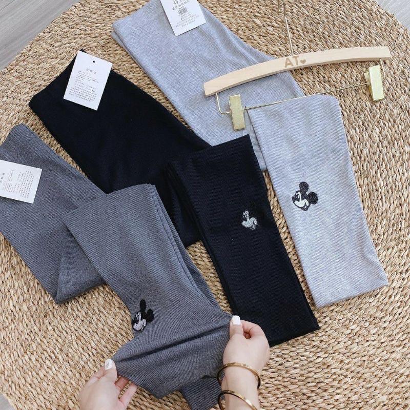 Quần Legging Cạp cao - Len Tăm - Co Dãn