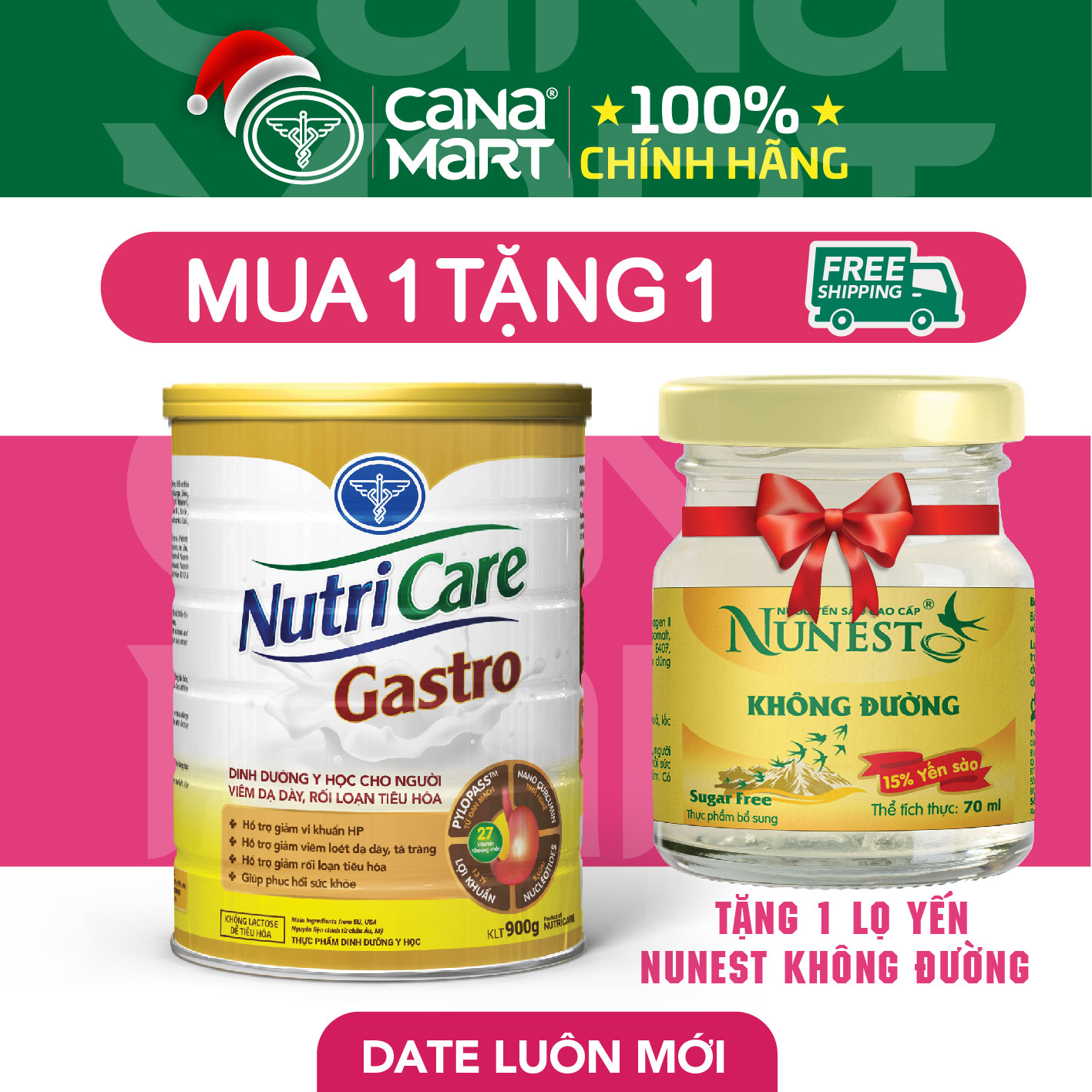 Sữa Bột Nutricare Gastro Dinh Dưỡng Y Học Cho Người Viêm Dạ Dày, Rối Loạn Tiêu Hóa 900G