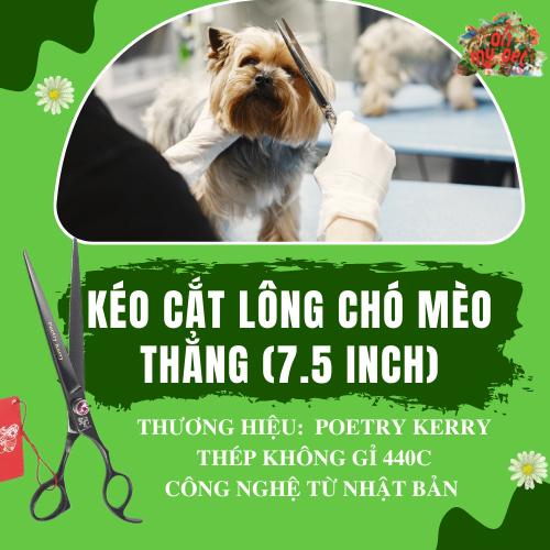 ️️️Kéo cắt tỉa lông cho chó mèo - Kéo thẳng Poetry Kerry (7.5inch) ️️️