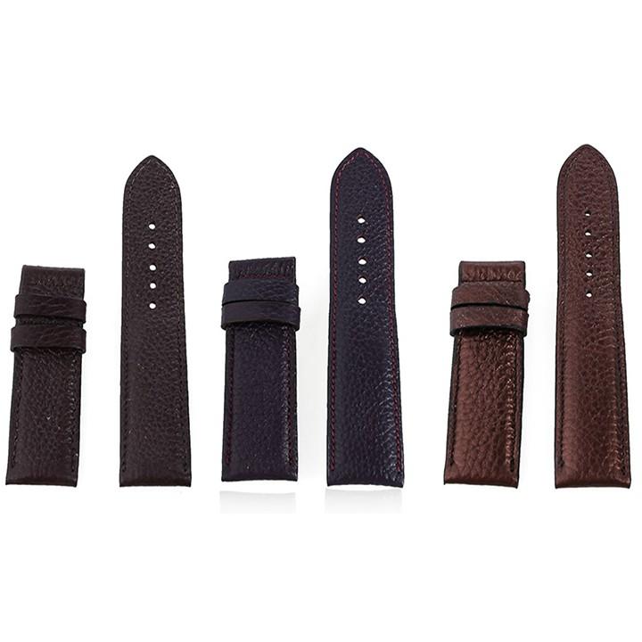 Dây đồng hồ Huy Hoàng da bò size 22, 24, 26 màu nâu đen, tím đậm, nâu bạc HT8140-41-42