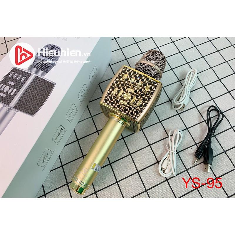 Micro Karaoke Bluetooth YS-95 JVJ Cao Cấp, Micro Livestrem Cầm Tay Thích Hợp Loa Bass - BH 6 tháng