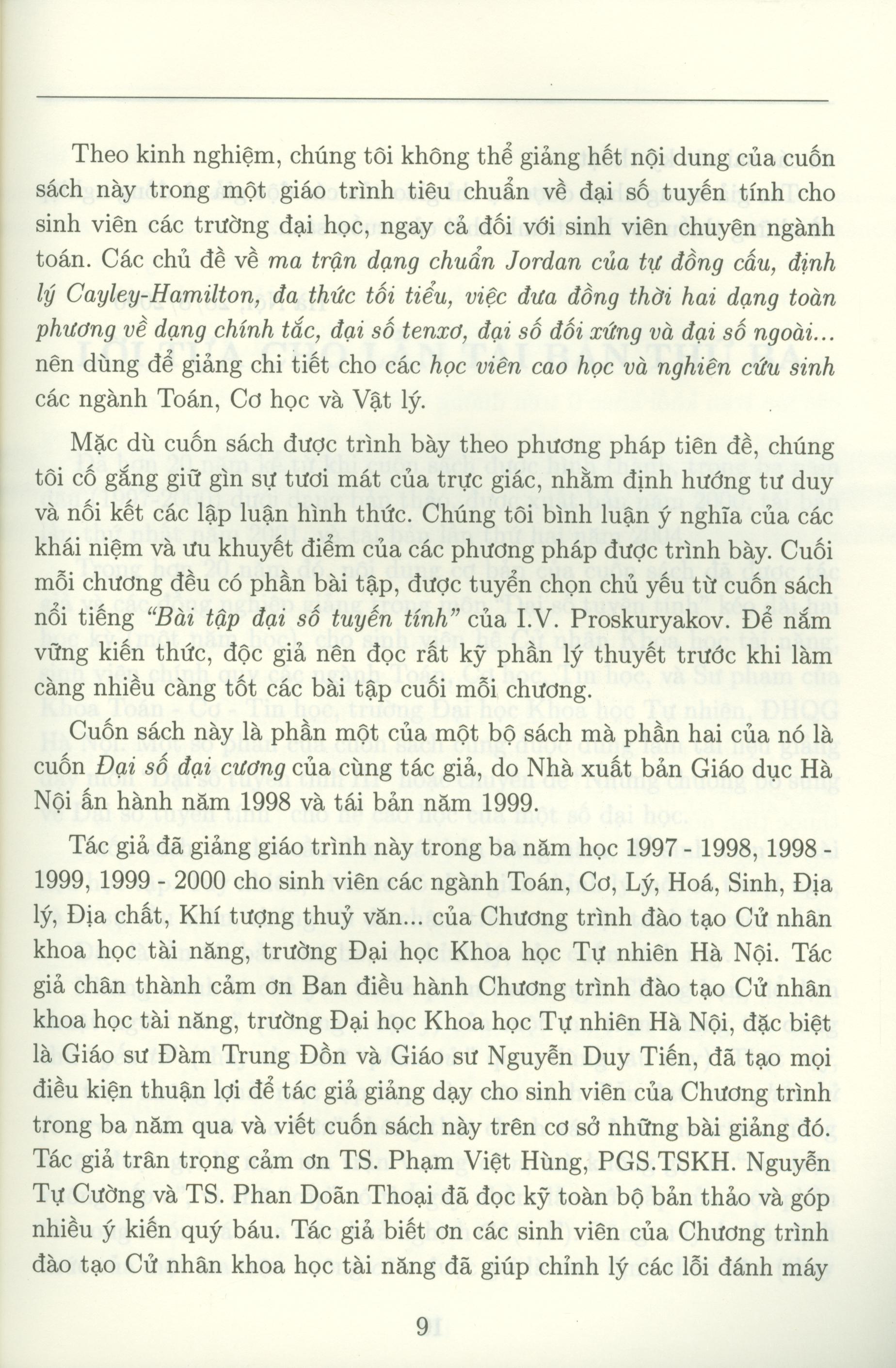 Đại Số Tuyến Tính (Bìa mềm)