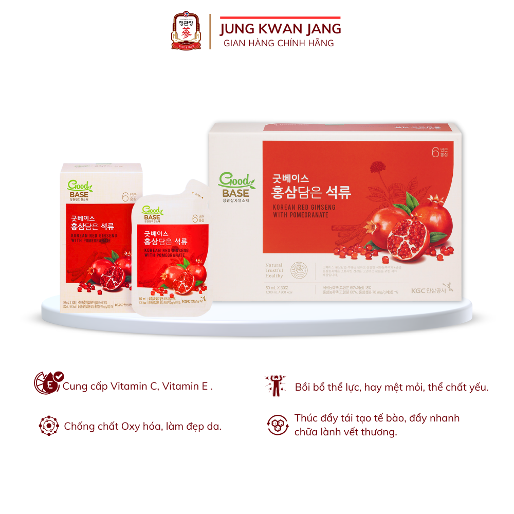 Nước Hồng Sâm Hàn Quốc Goodbase Lựu Đỏ KGC Jung Kwan Jang (50ml x 30 gói)