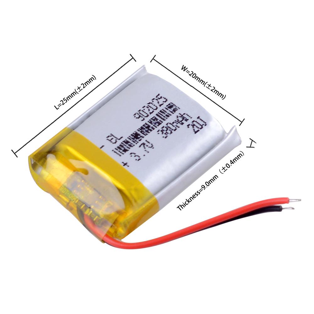 3.7V,380mAH 902025 Polymer lithium ion / Pin Li-ion cho máy tính bảng BANK,GPS,mp3,mp4 Màu sắc: 1PC