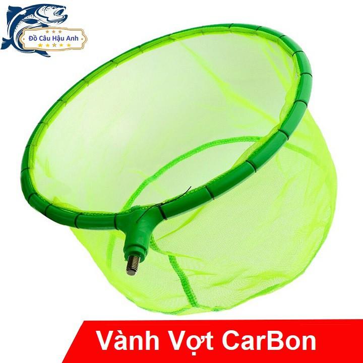 Mặt Vợt Carbon Cao Cấp Vợt Cá chuyên dụng câu đài KK17 - Xanh Lá,45cm