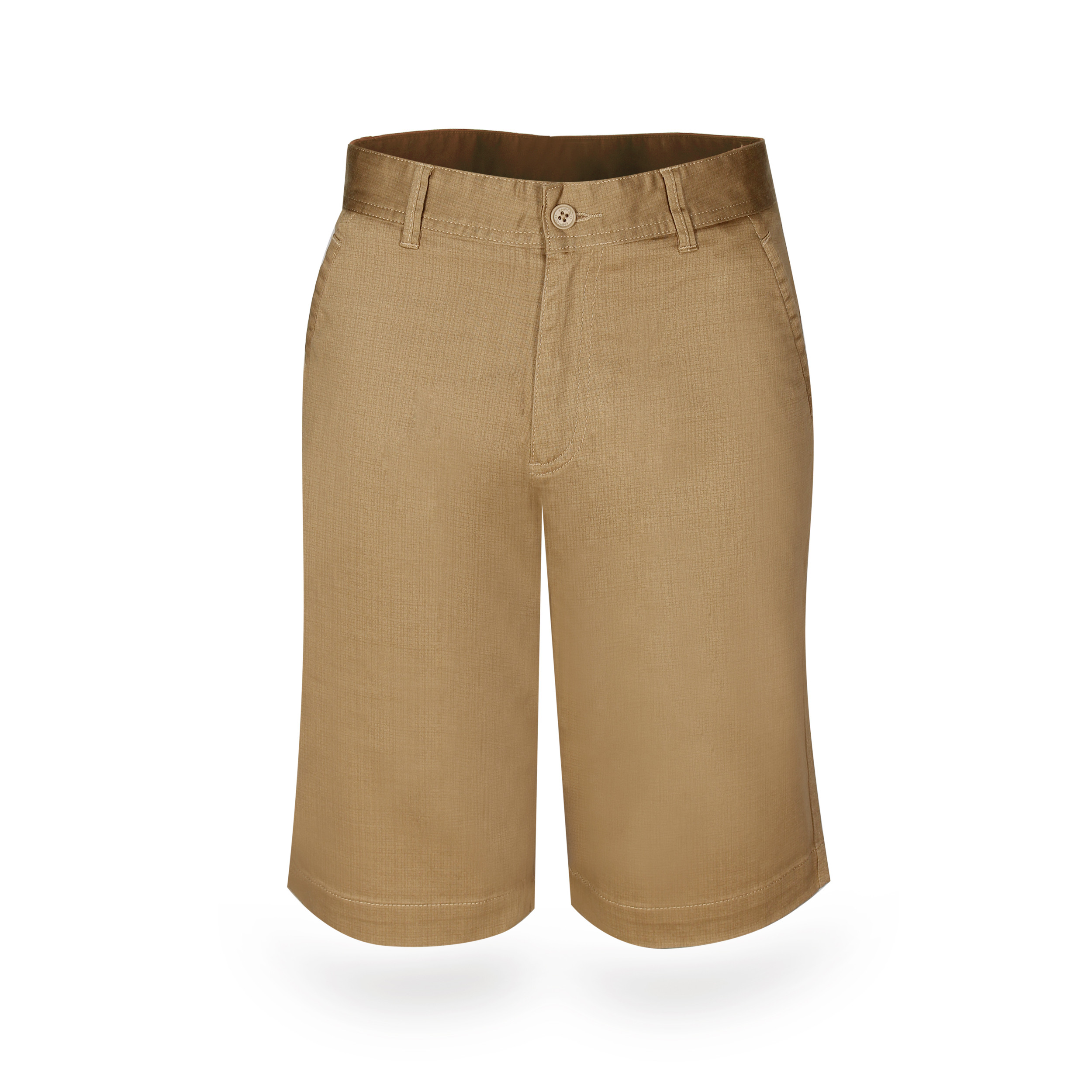 Quần short khaki nam ống đứng màu vàng bò họa tiết  Khatoco Q3M378R0- CNMK001-2103-021