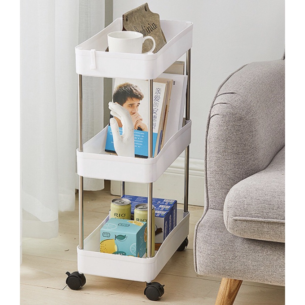 Kệ đa năng 3 tầng có bánh xe  Hando ( Size M - L )
