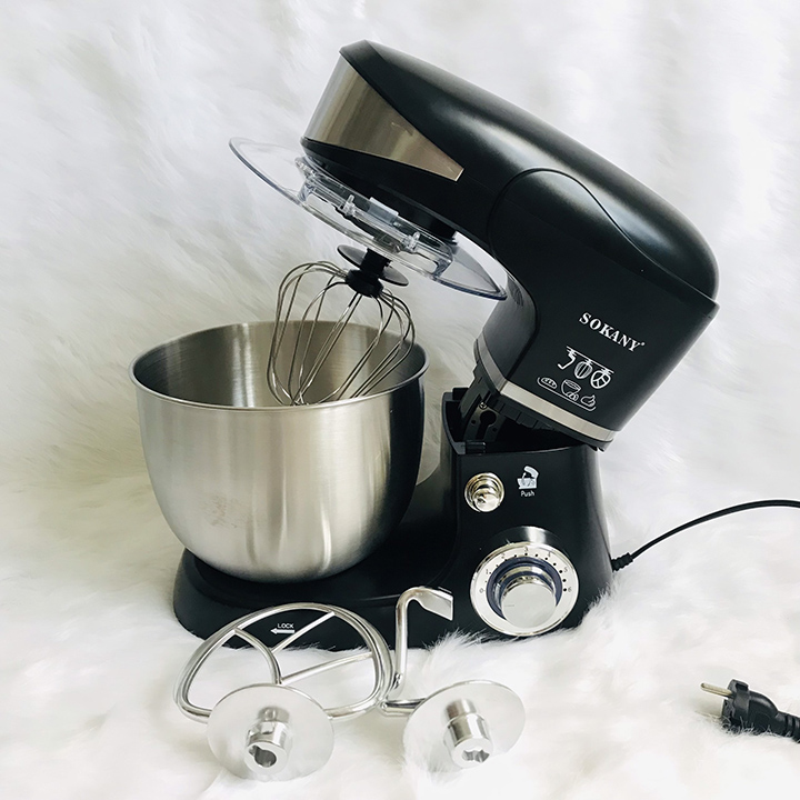 Máy Nhồi Bột Đánh Trứng Đánh Kem Để Bàn 5 Lít Đa Năng Gia Đình 1000W