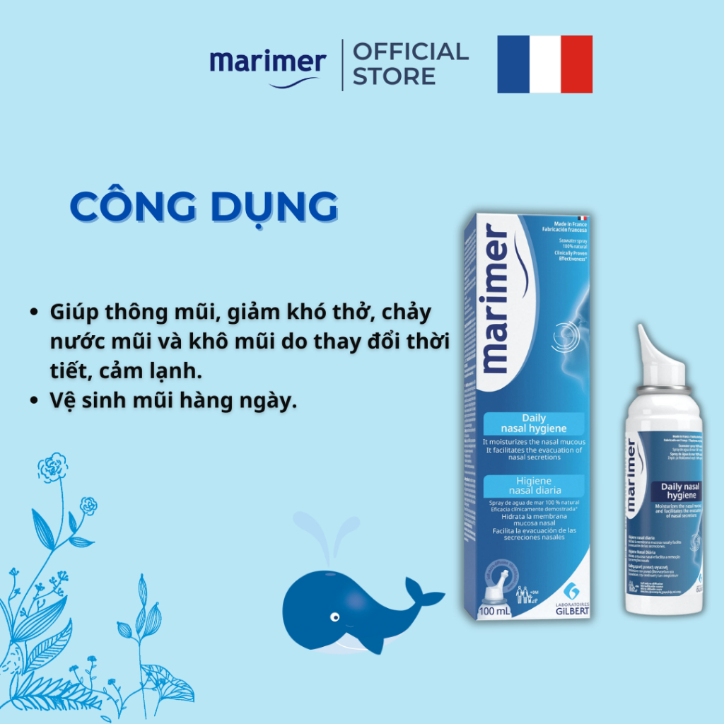 Xịt Mũi Nước Biển Sâu Marimer - Vệ Sinh Hàng Ngày [100ml] - 7200C