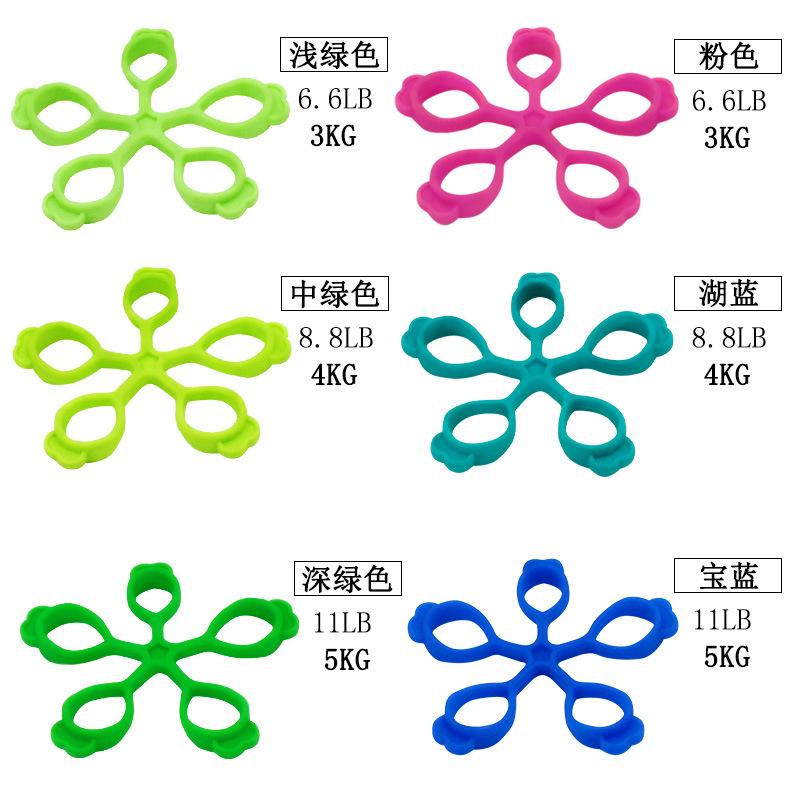 Tay cầm tay mới silicone expander tập thể dục tay cầm tay sức mạnh Trainer ngón tay tập thể dục bằng Color: Gray
