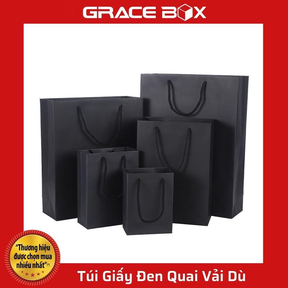 Túi Giấy Đen Quai Vải Dù Chắc Chắn