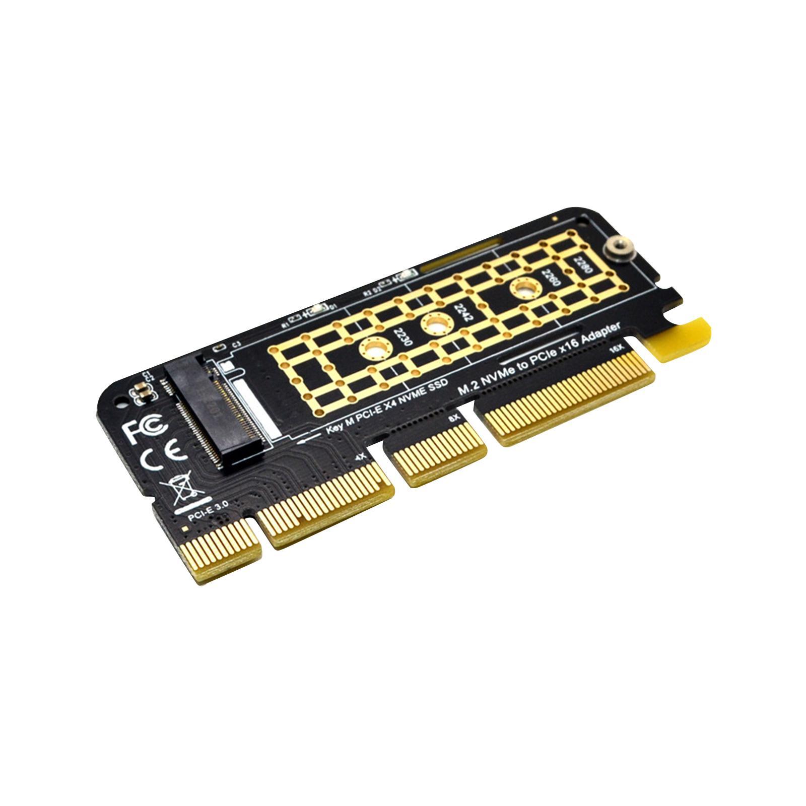M.2 SSD M Key -e 3.0 x16 Expansion Card, Support 2280, 2260, 2242, 2230, Low Profile  M.2 SSD to PCIe x16/x8/x4 for SM951 PM961