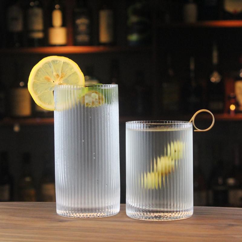 Ly thủy tinh trụ sọc đứng 300ML decor nước cho quán siêu hot - Mã 309H
