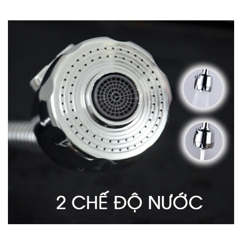 Combo chậu rửa chén bát inox Valenza 7843 hố lệch, vòi rửa bát inox nóng lạnh Lò xo, rá inox, bình xà phòng, bộ xả chậu