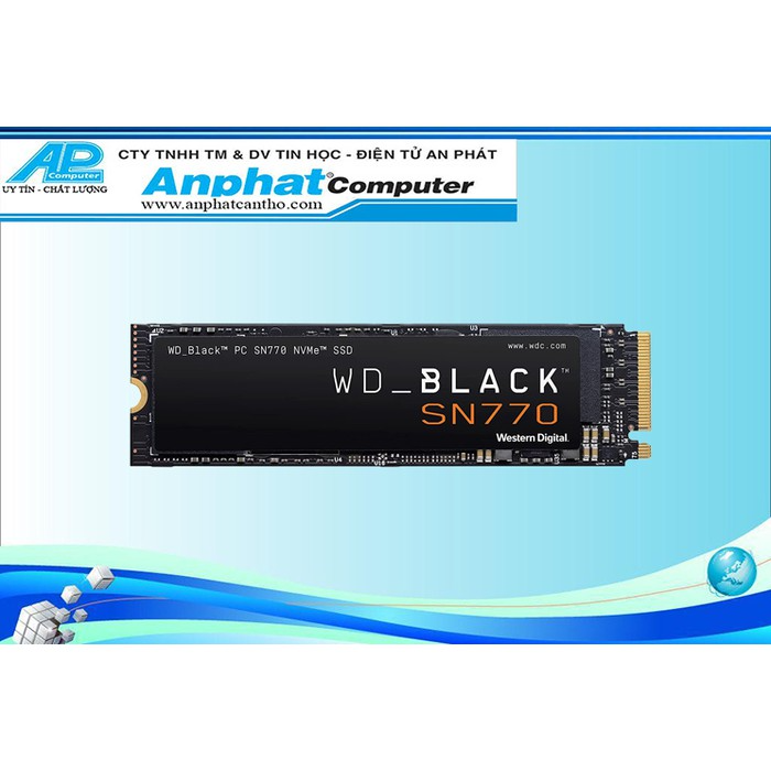 Ổ cứng SSD WD Black SN770 250GB M.2 2280 NVMe PCIe Gen4 x4 WDS250G3X0E - Hàng Chính Hãng