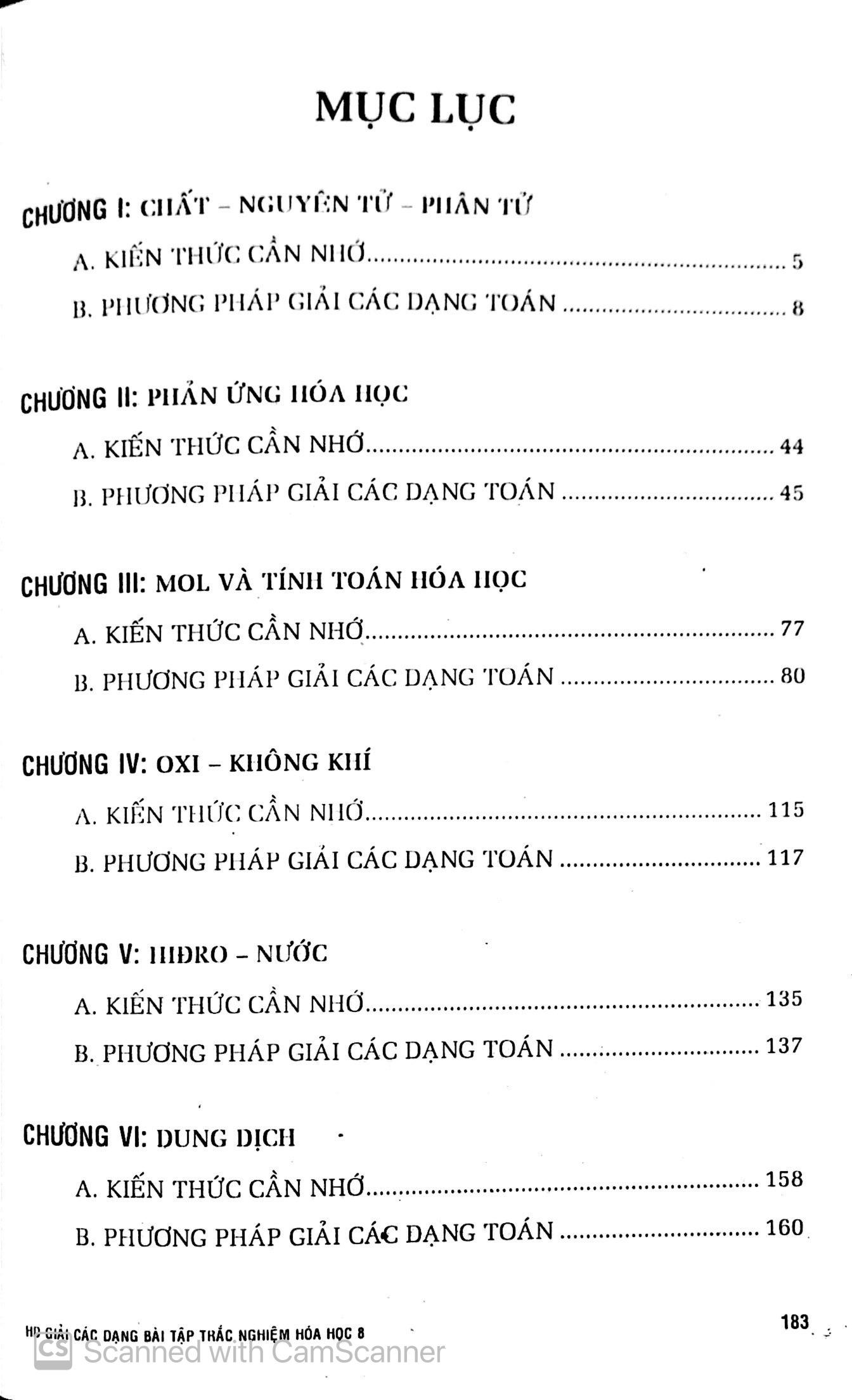Hướng Dẫn Các Dạng Bài Tập Trắc Nghiệm Hoá Lớp 8