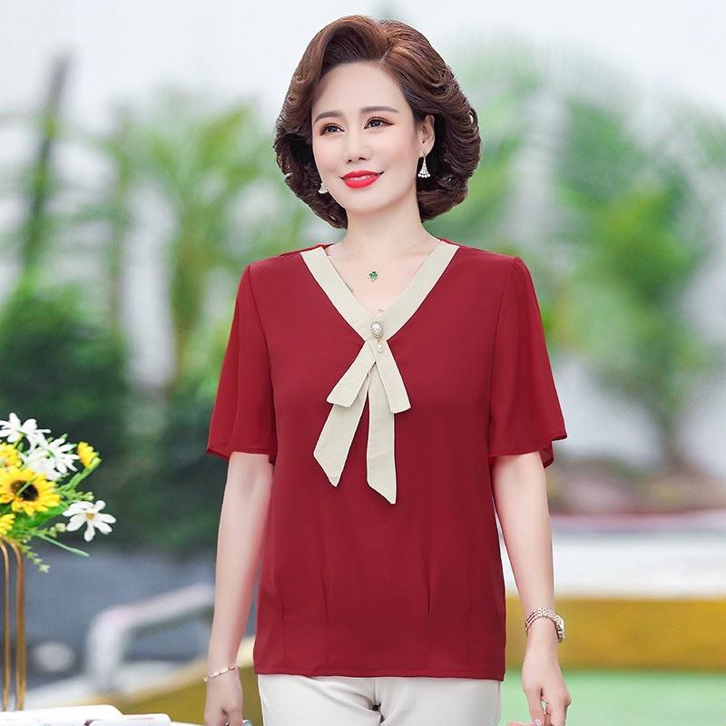 Áo trung niên cao cấp cho quý cô (thời trang trung niên Lolita xinh) GD19-0521