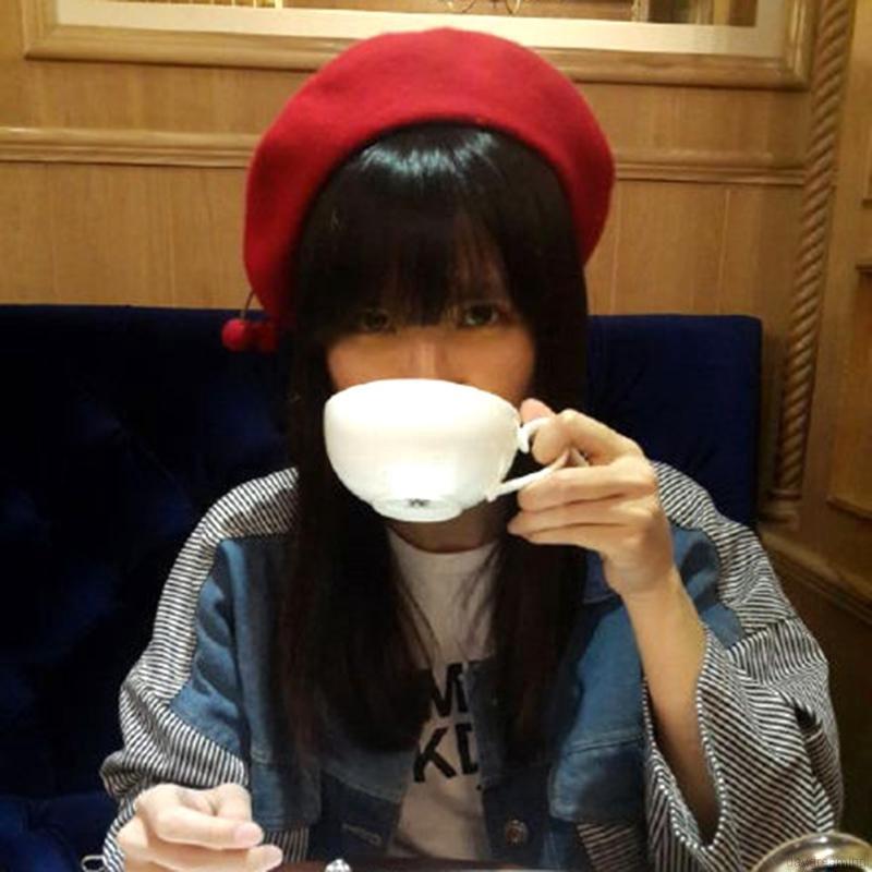 Mũ Beret vải nỉ handmade xinh xắn