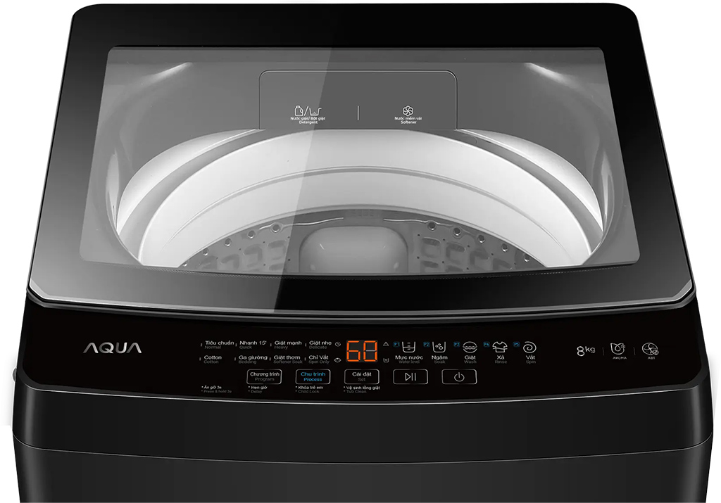 Máy giặt Aqua 8 kg( không inverter ) AWM8-316K(B) - HÀNG CHÍNH HÃNG - CHỈ GIAO HCM