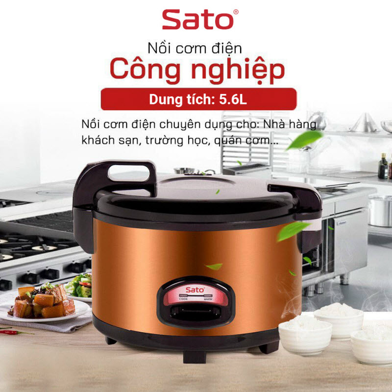 Nồi Cơm Điện Công Nghiệp SATO 56C017 (V) 5.6L  - Hàng Chính Hãng