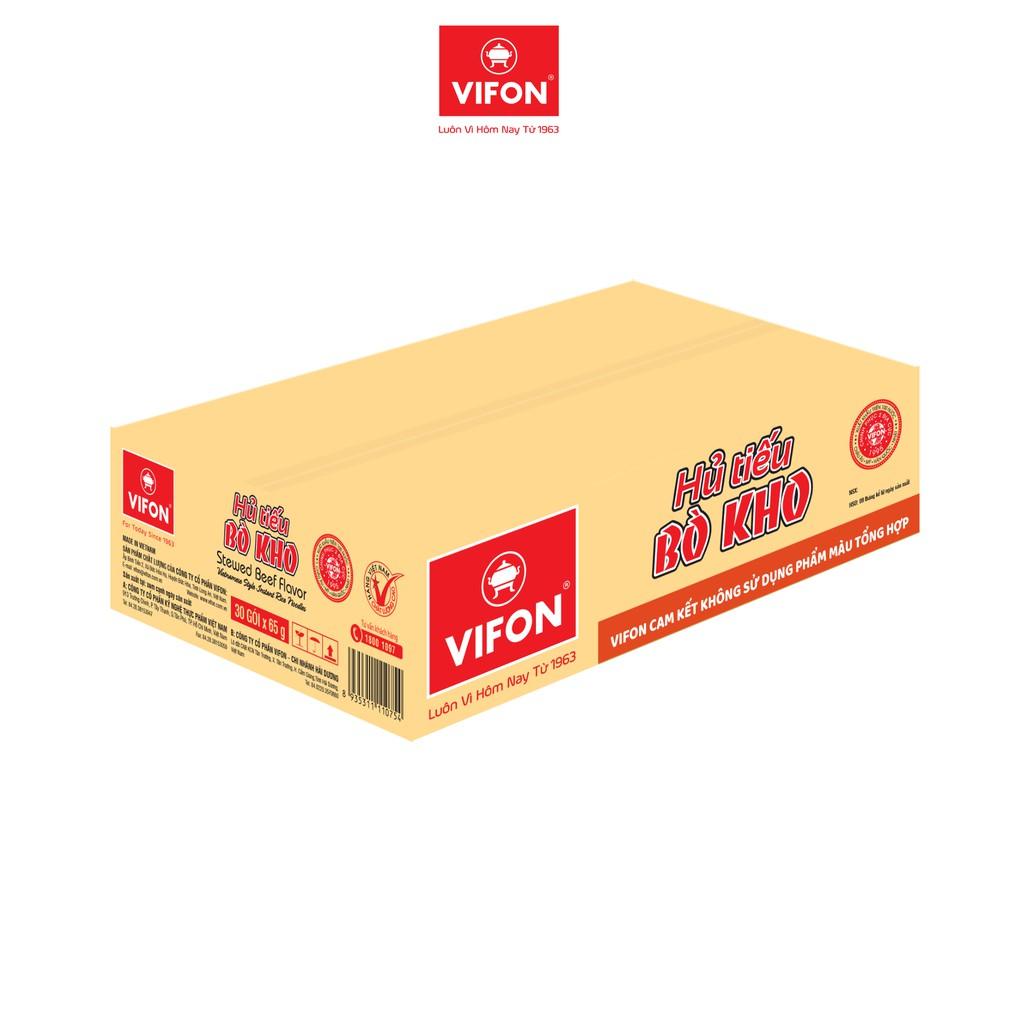 Thùng 30 Hủ Tiếu Bò Kho VIFON (65g/Gói)