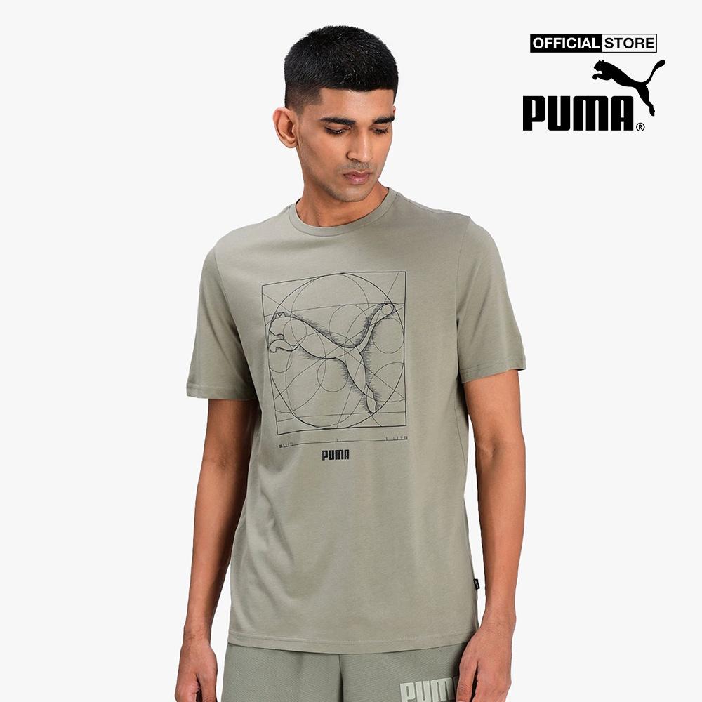 PUMA - Áo thun thể thao nam ngắn tay Renaissance Cat 587775-73