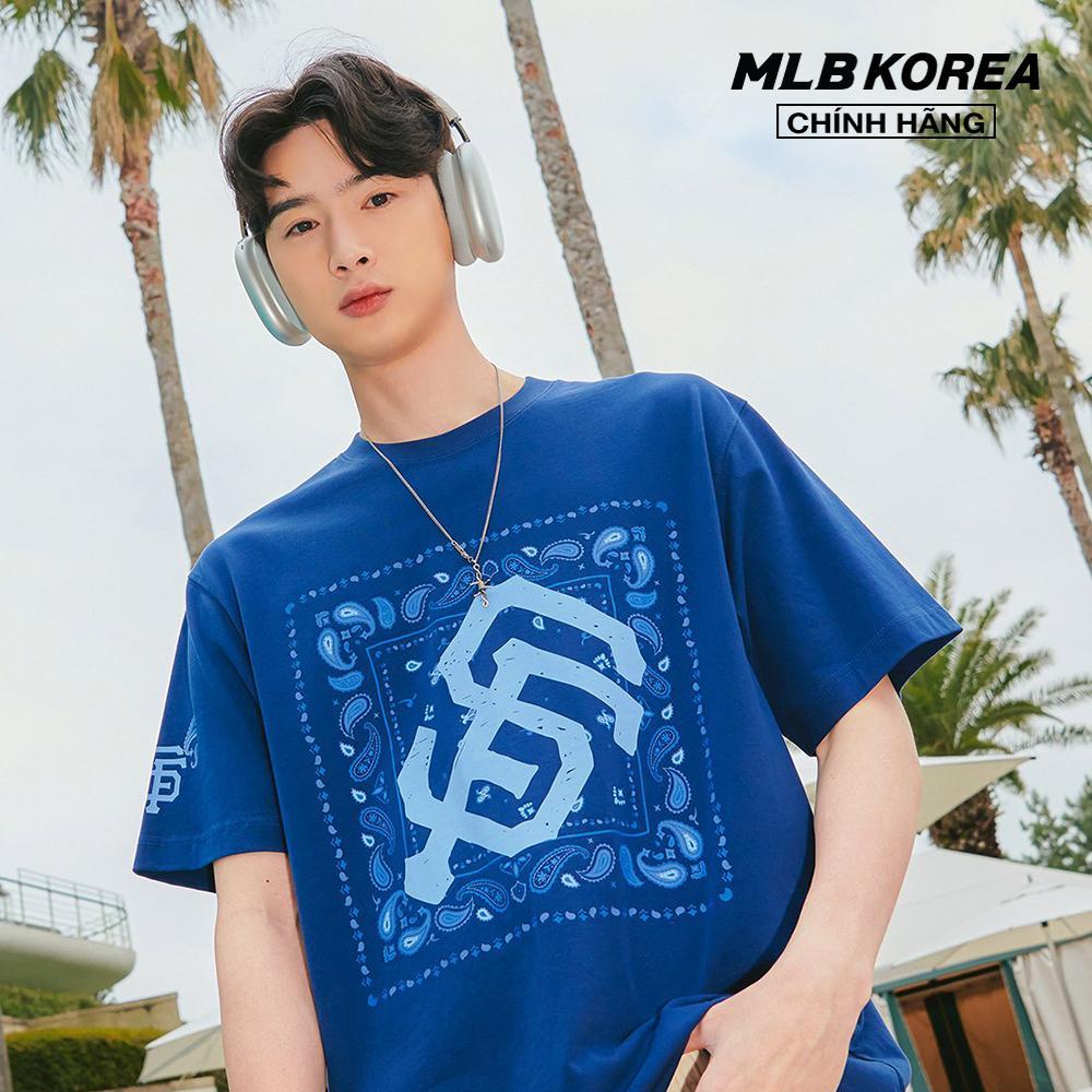 MLB - Áo thun unisex cổ tròn tay ngắn Paisley Big Logo One Point 3ATSI0133