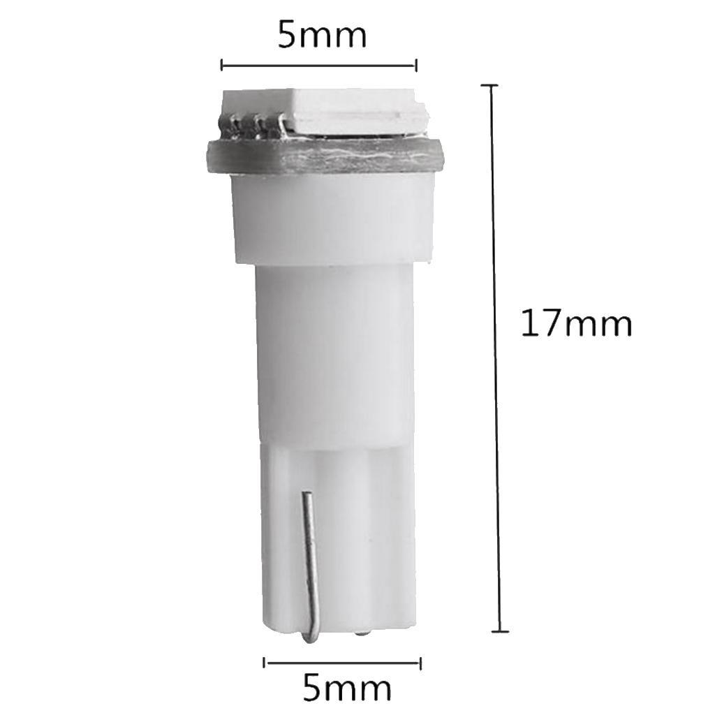 2-7pack 10pcs White Car T5 5050 Meter Lamp Map/Wedge/Step Light Bulbs LED