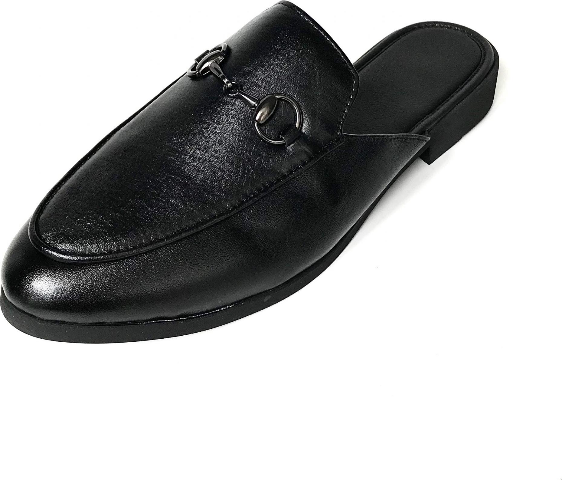 Giày Sục Nam Da Bò Đen Mules Shoes TEFOSS – HT01D