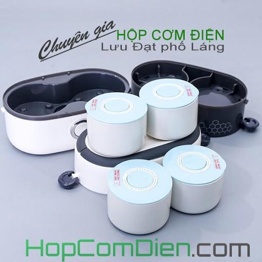 Hộp cơm điện 4 bát gốm sứ 2 tầng, Nồi cơm mini cho dân văn phòng, hộp cơm hâm nóng Life Element bảo hành 6 tháng