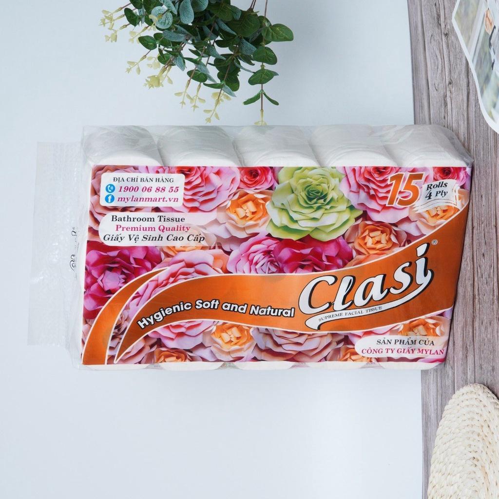 KHĂN GIẤY RÚT LỤA CLASI HOA HỒNG MYLAN 3 LỚP SIÊU DAI, MỀM MỊN, KHÔNG TAN TRONG NƯỚC