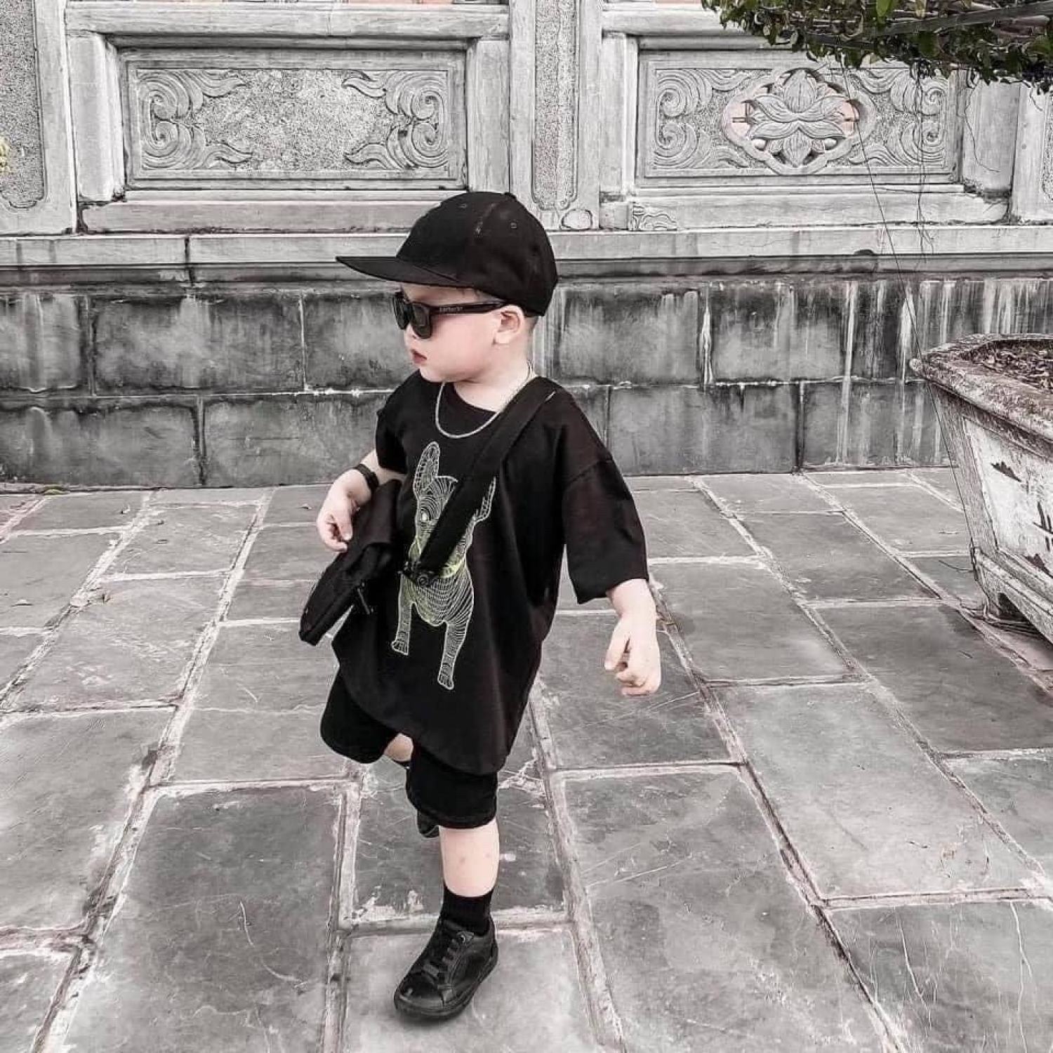 Bộ Quần Áo Thun Cho Bé Nam Nữ Thiết Kế KID Life.D Chất Liệu Cottom Cao Cấp Form Rộng Chất Liệu Thoáng Mát Unisex