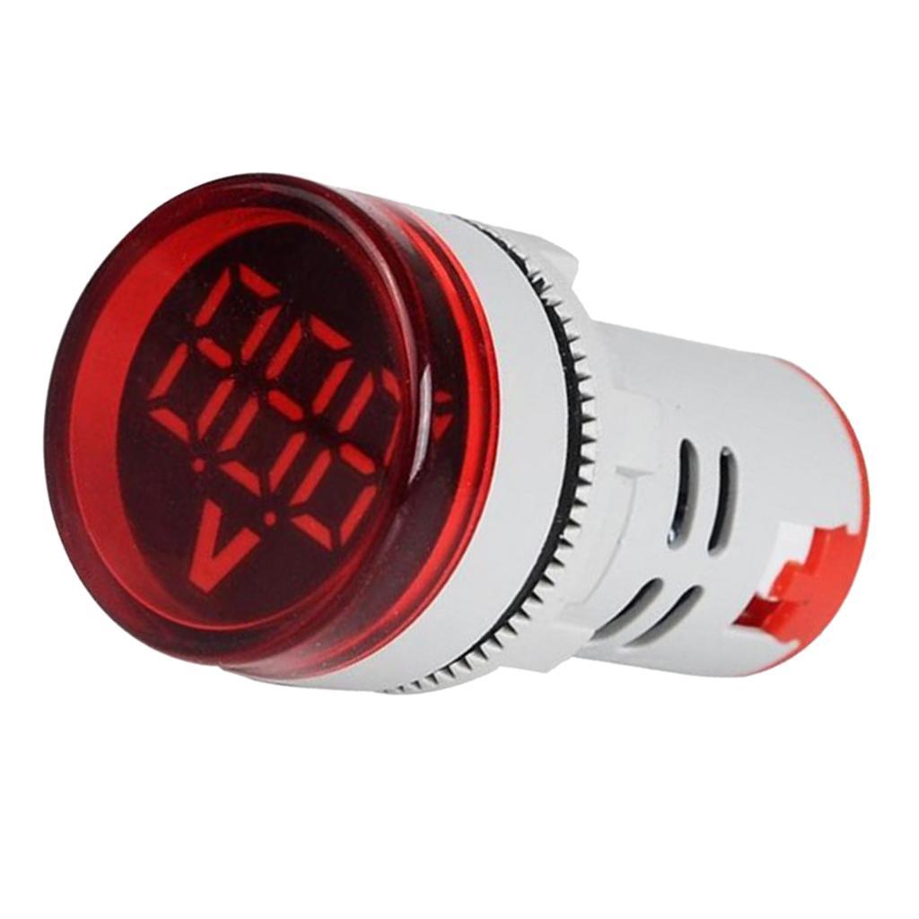 2 AC 12-500V Voltmeter Round Voltmeter With LED Light