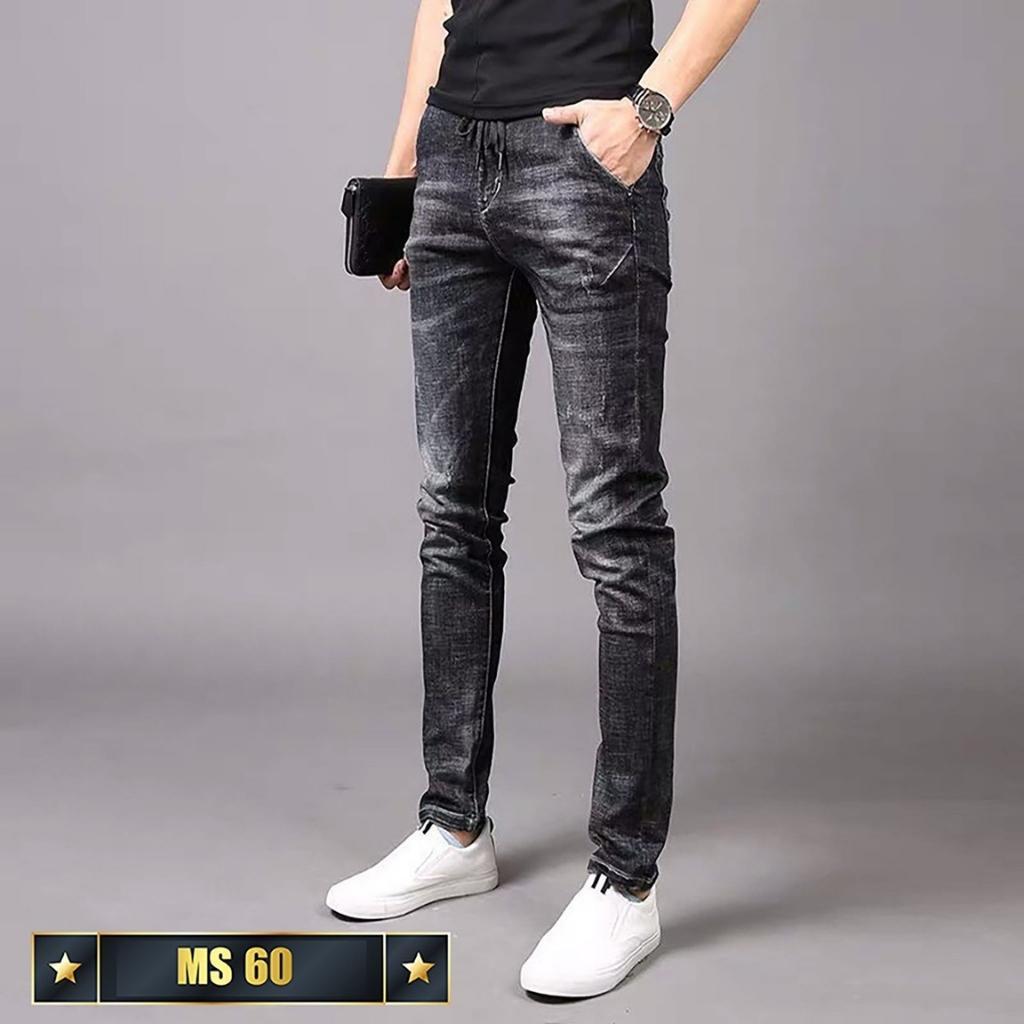 Quần jean nam đen xám không rách gối chất bò cao cấp co dãn 4 chiều, quần rin nam đẹp AD60JM NHIỀU MẪU HOT
