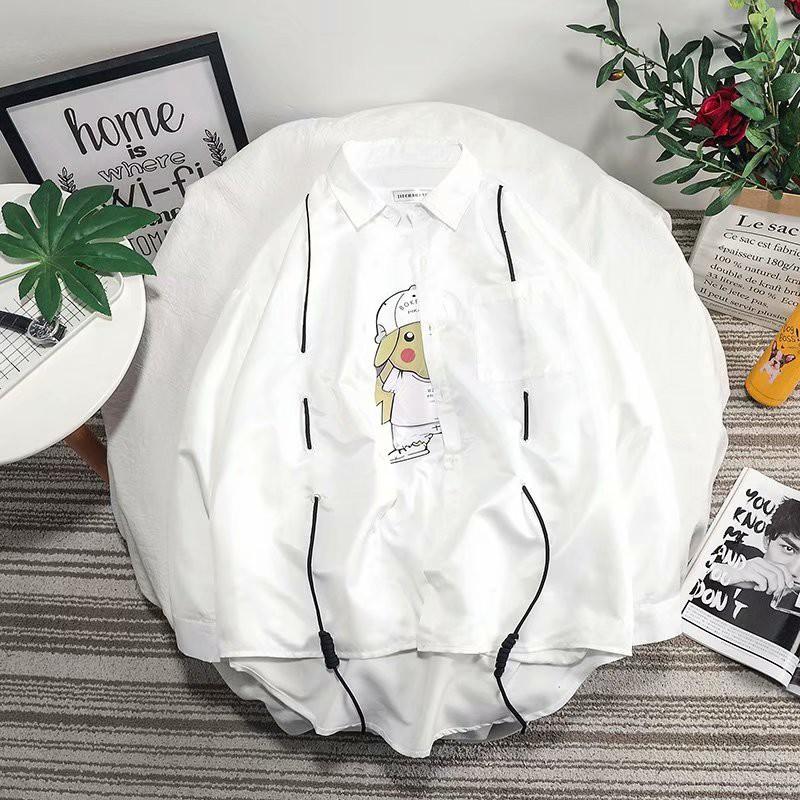 Áo sơ mi tay dài dáng rộng thời trang phong cách cho nam