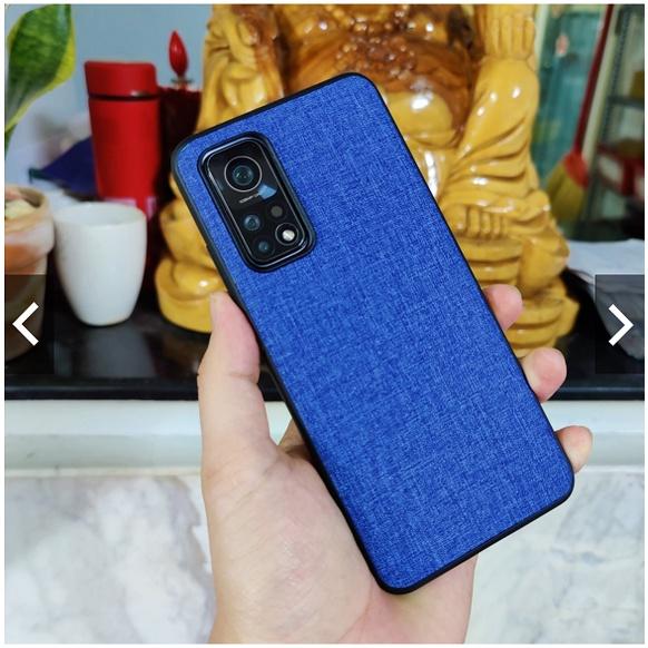 Ốp lưng Mi 10T Pro 5G vân vải Jean chống bám vân tay