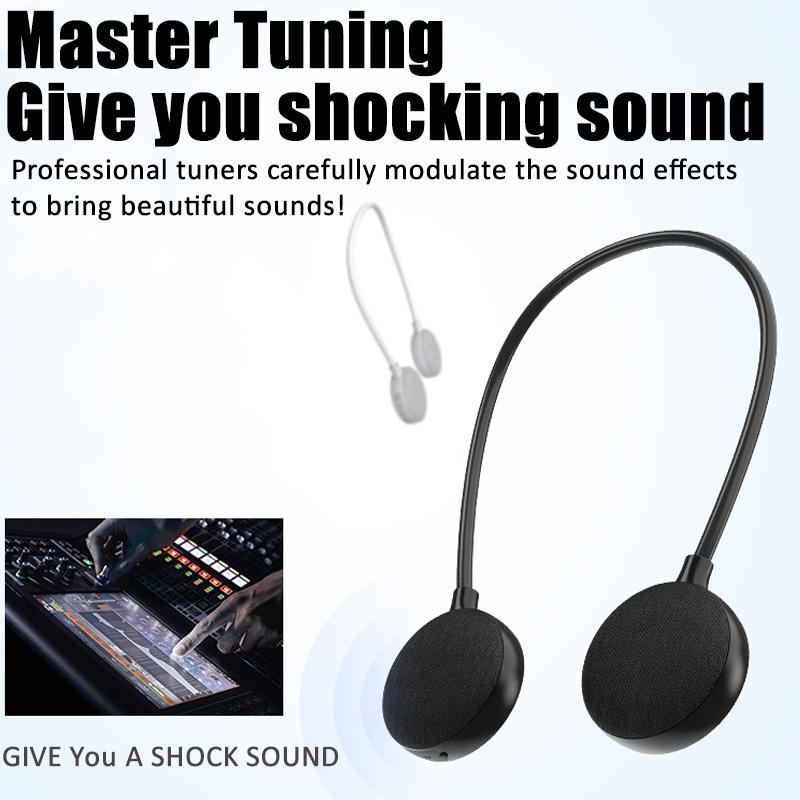 Loa Bluetooth có thể đeo được Loa di động có dây đeo cổ linh hoạt Hộp âm thanh Vải chống nước IPX4 Máy nghe nhạc TF MP3 không dây có MIC Màu sắc: Xám