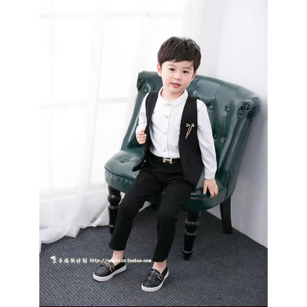 Áo vest gile công tử cho bé trai chụp ảnh, đi chơi, diện Tết