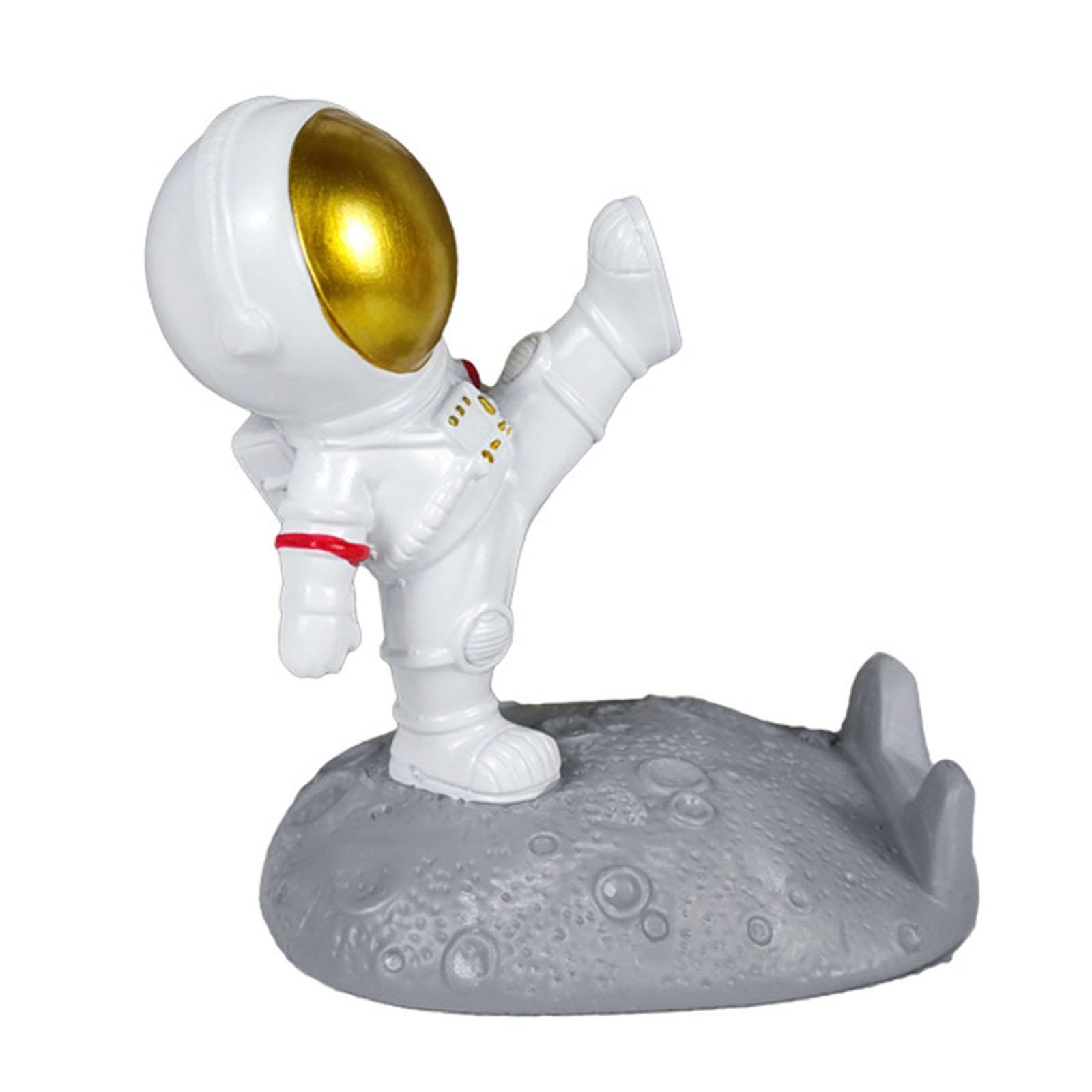 Universal Astronaut Phone Holder Stand Statue for Home Office Decor