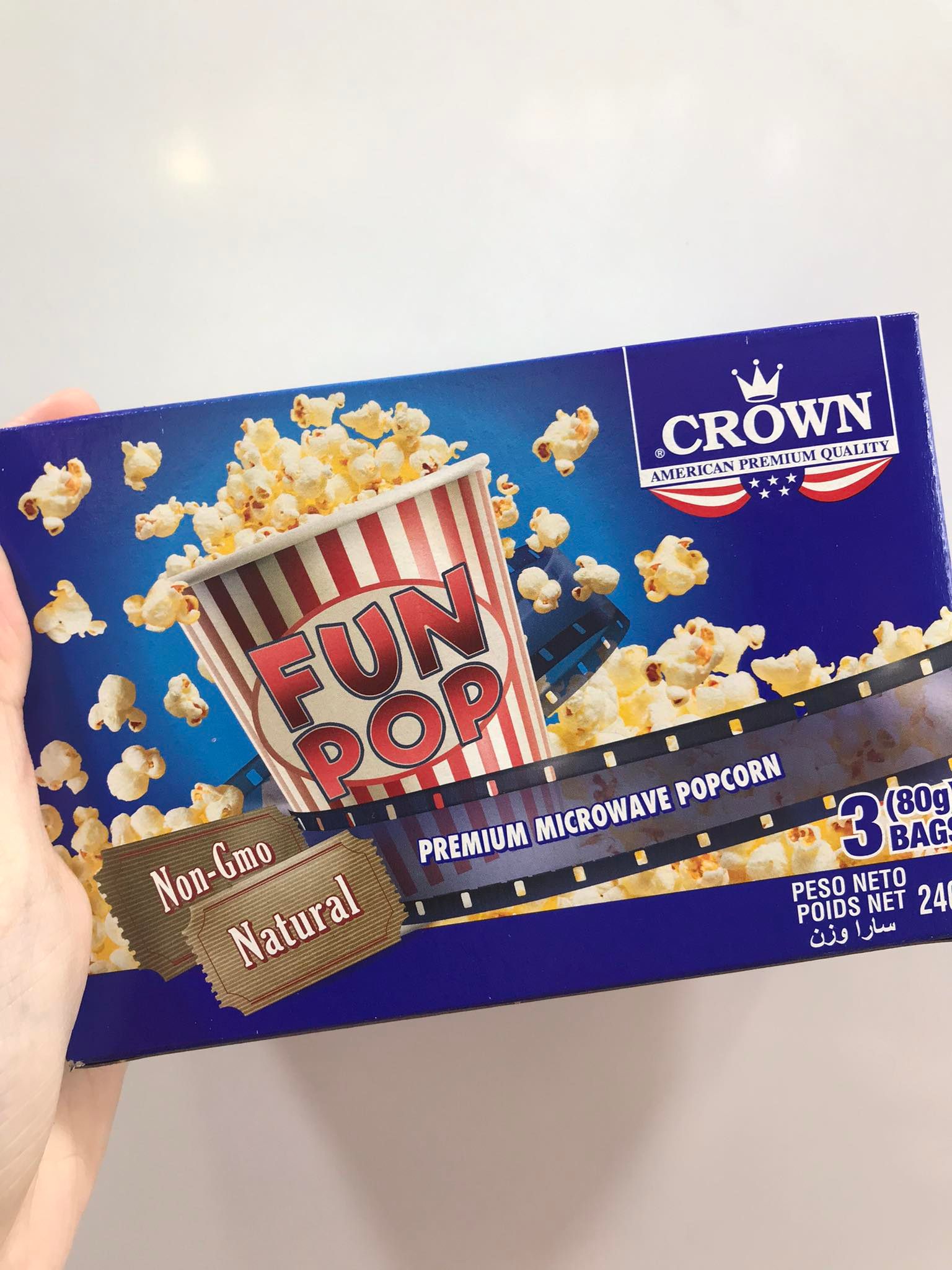 BẮP RANG BƠ VỊ TỰ NHIÊN CROWN của Mỹ 240g. Date 04/2024