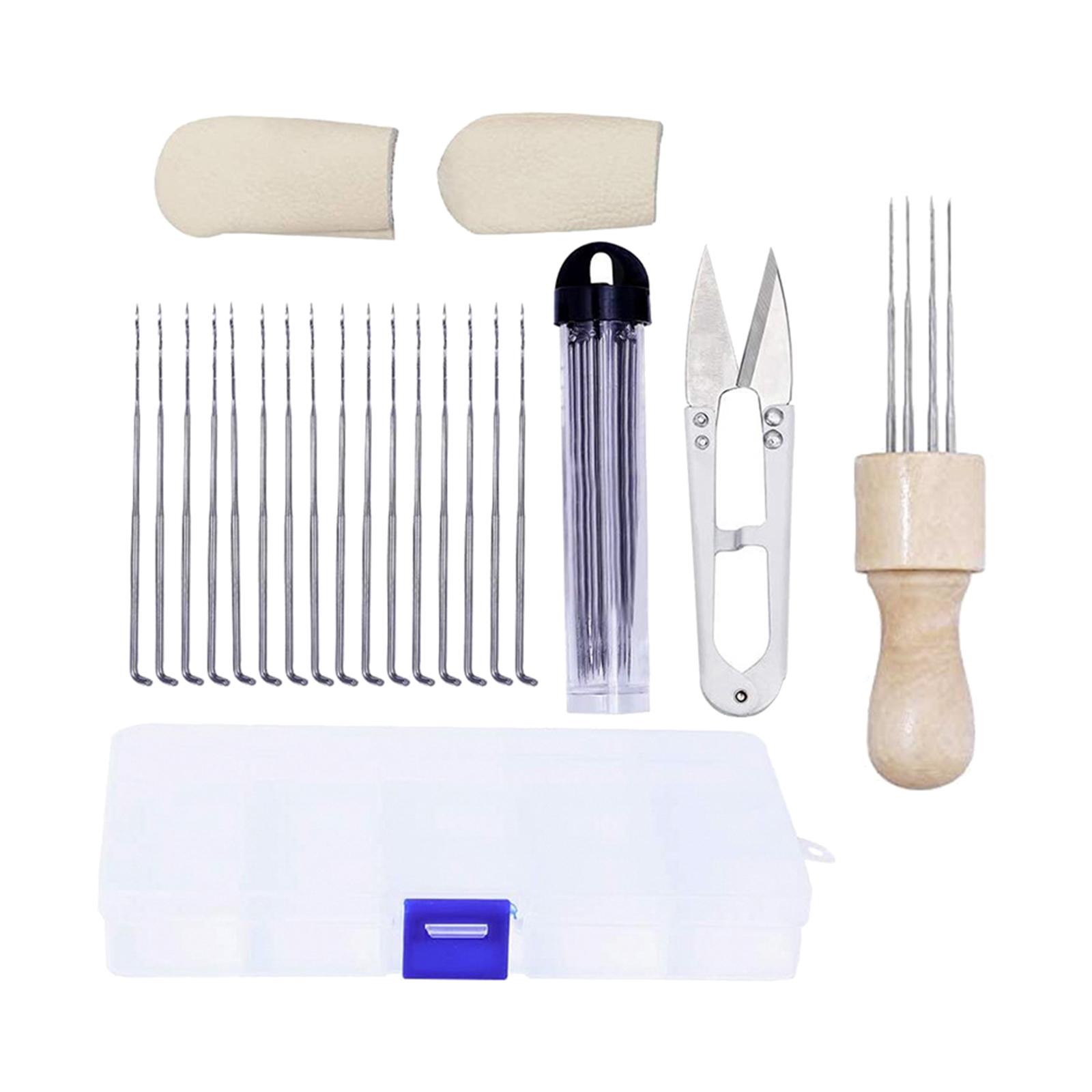 Complete Needle Felting Kits Wool Felt Needles Grip Wool Projects Puncher