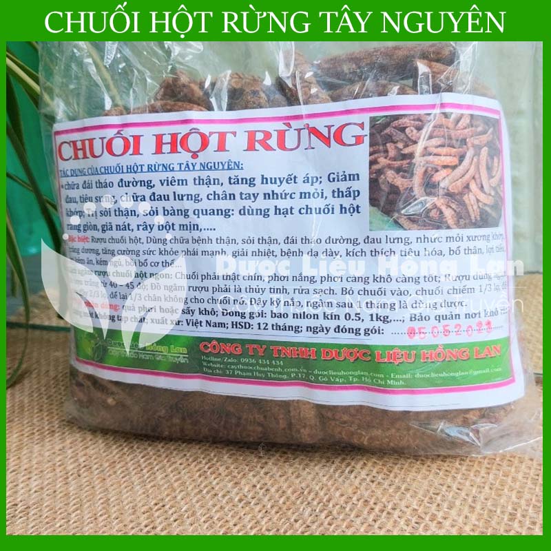 Chuối Hột Rừng khô Tây Nguyên đóng gói 1kg