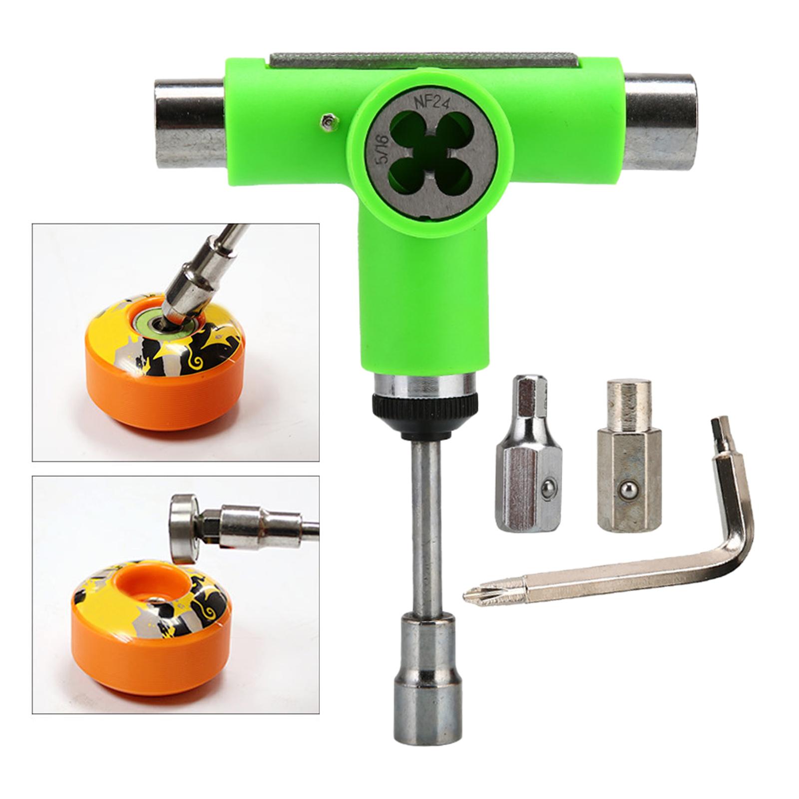 Multi Skateboard Scooter Roller Skate Longboard T Shape Tool Wrench