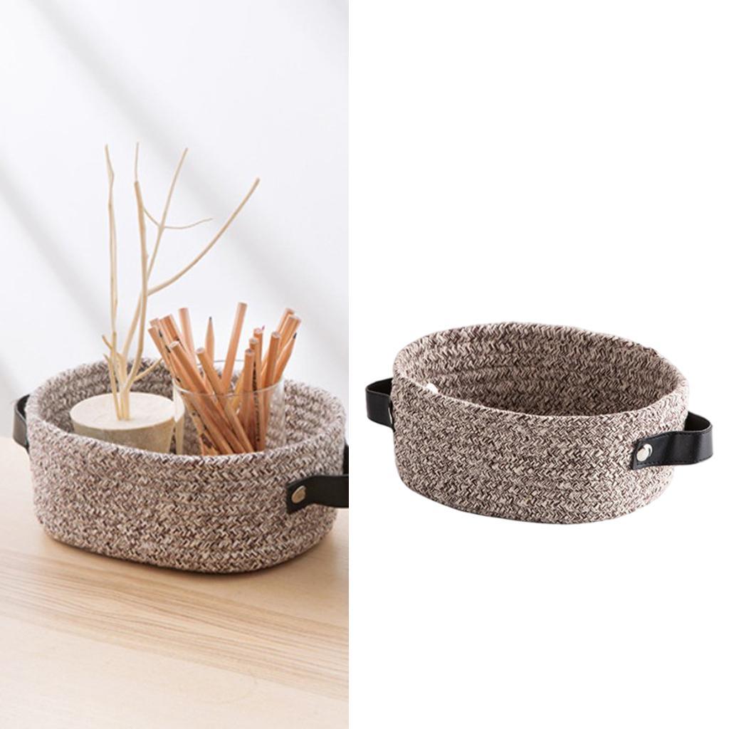 Hand Woven Storage Basket Home Decor Kids Toy Organize Basket for Bathroom