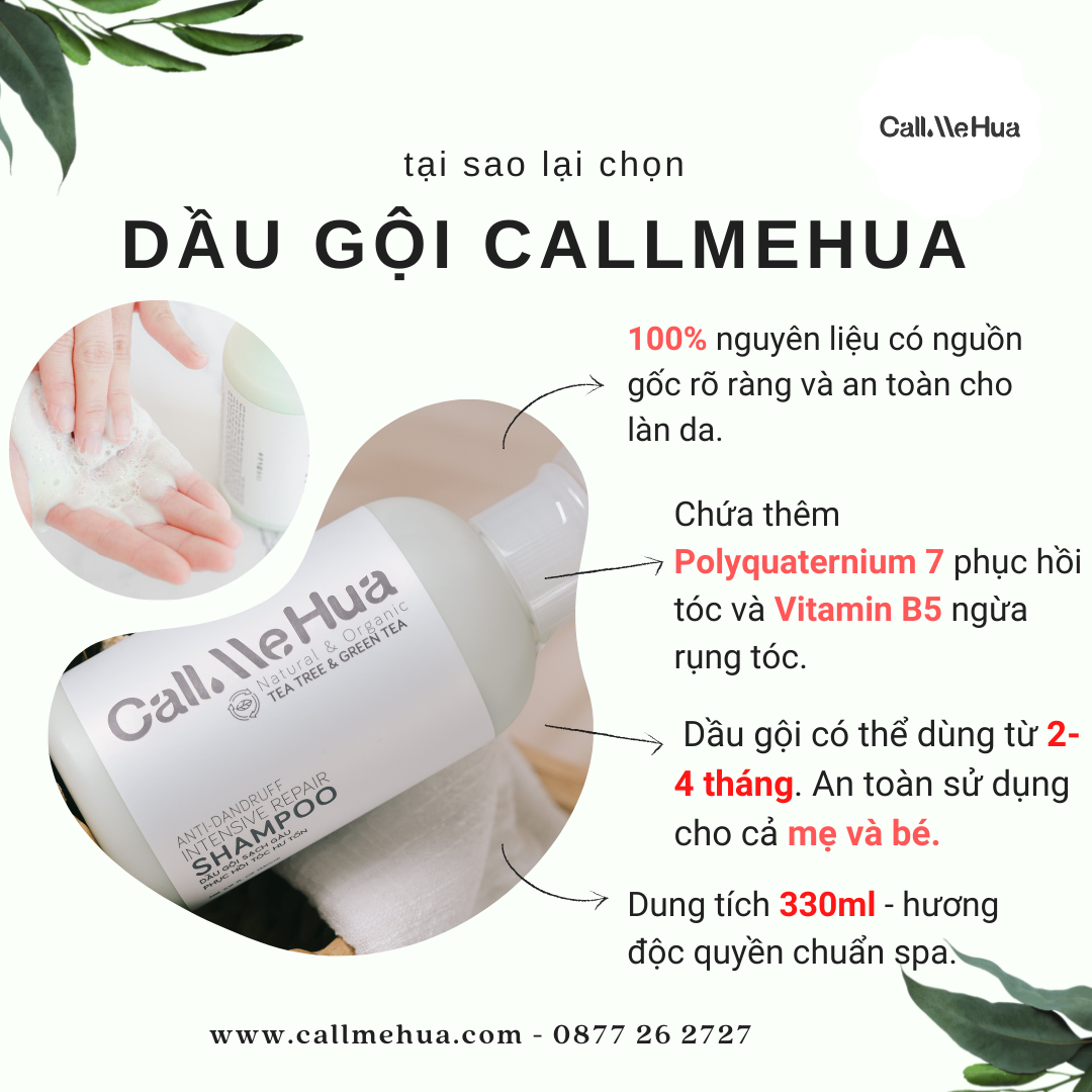 Dầu Gội Tràm Trà Trị Gàu, Ngăn Rụng Tóc CallMeHua