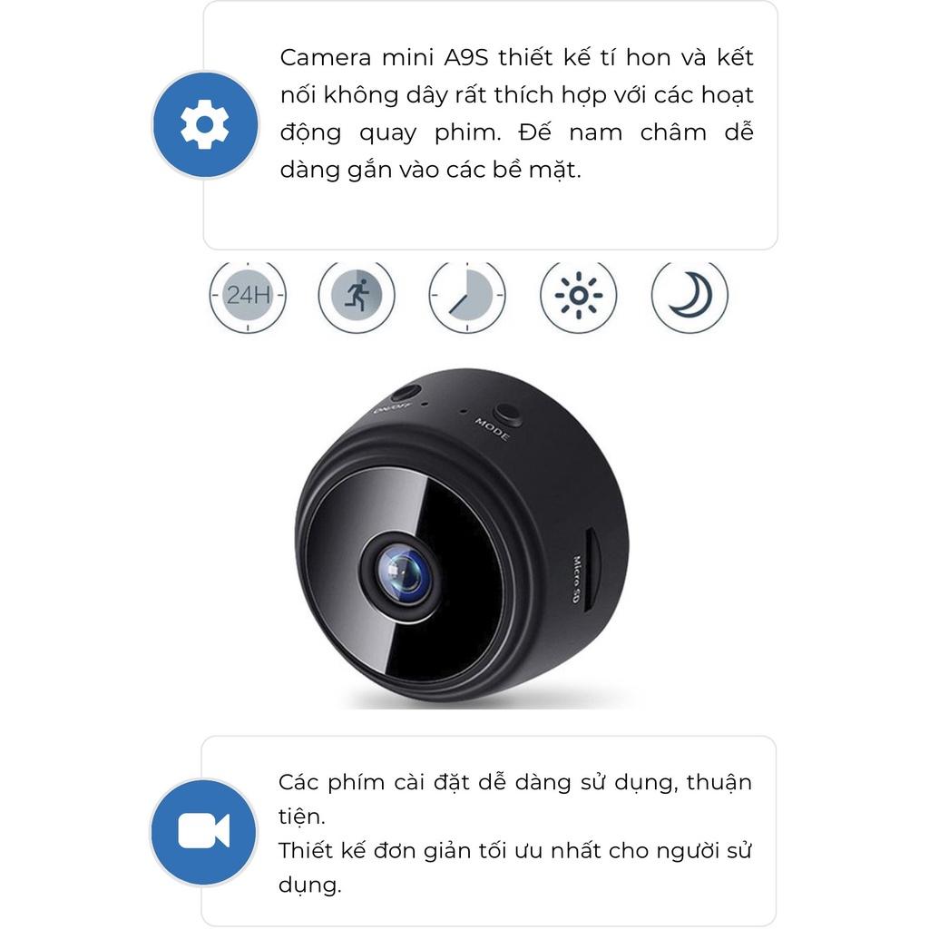 Dùng Pin, Quan Sát Từ Xa Camera giám sát kết nối internet A9/A9s HD Wifi Không dây tích hợp hồng ngoại, quan sát từ xa