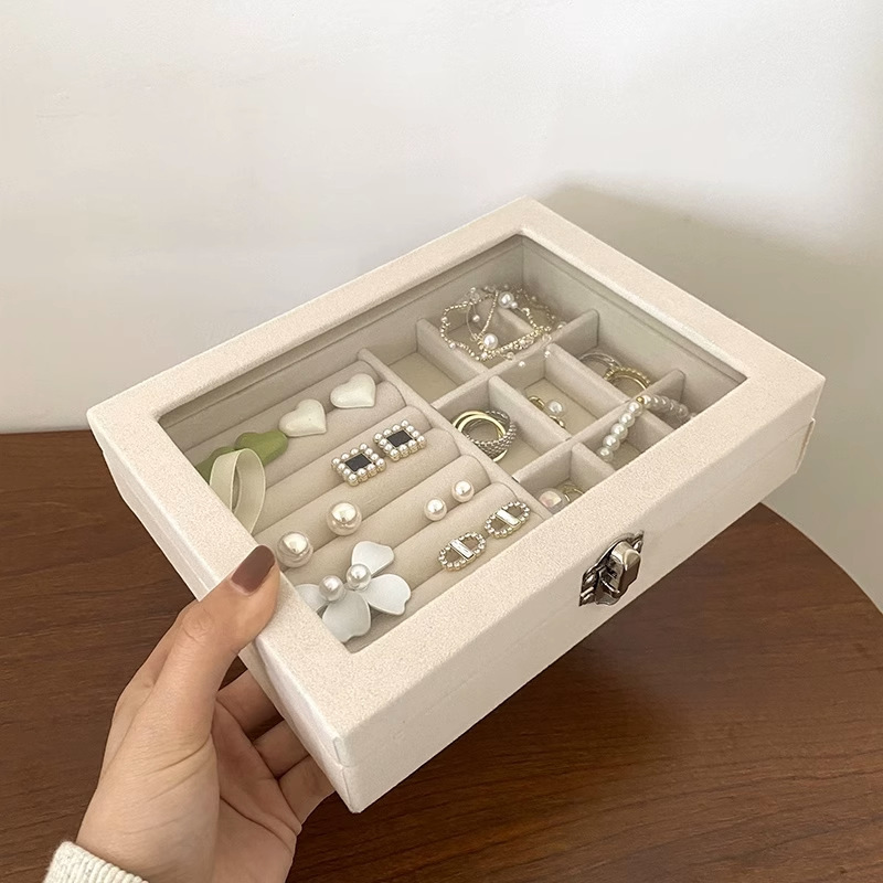 Đồ Đựng Trang Sức - Hộp Đựng Trang Sức Có Khóa Bằng Nhung Cao Cấp , Chống Bụi , Chống Oxy Hóa – Sang Trọng , Hiện Đại Và Tinh Tế