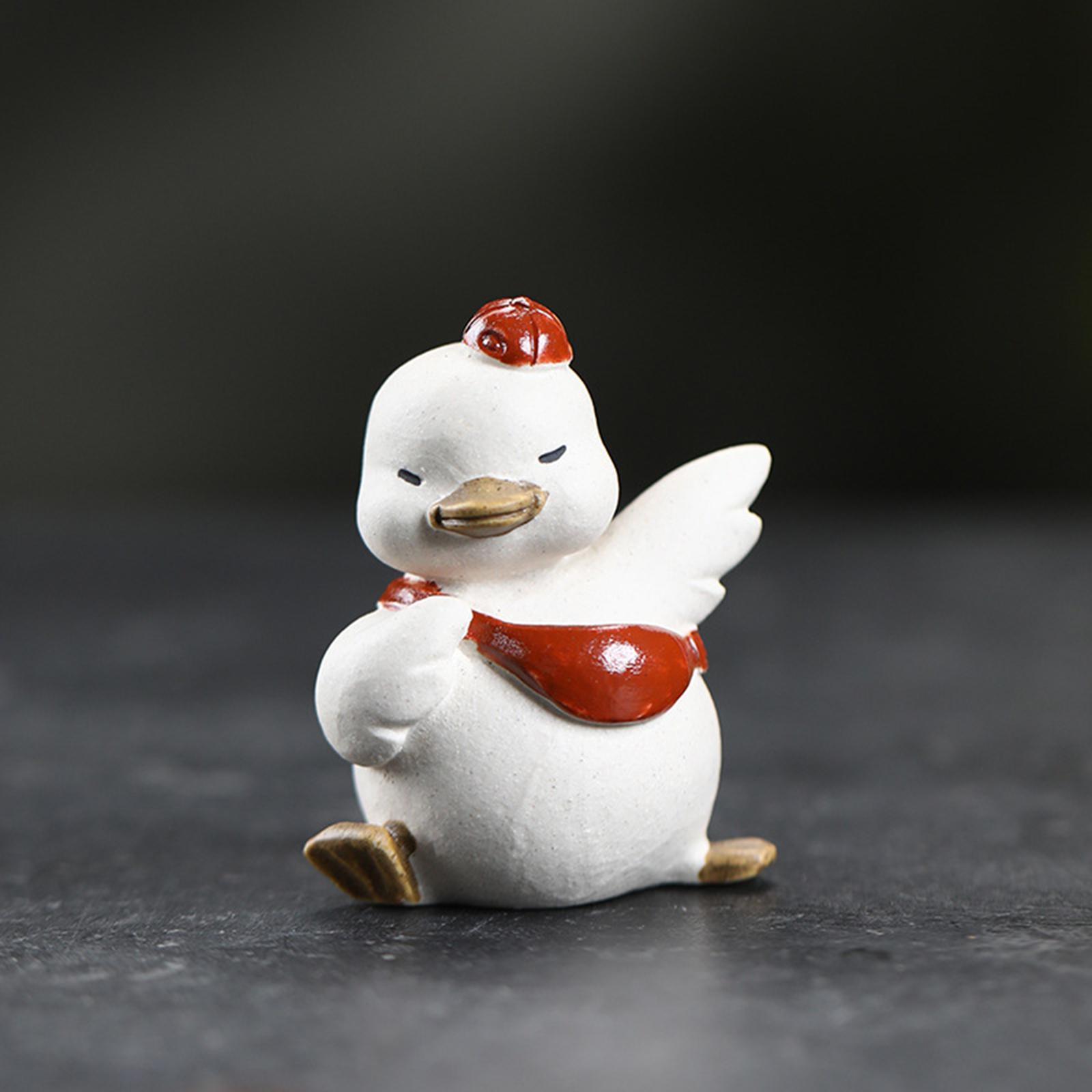 Duck Figurine Collectible Decorative Duck Statue for Tea Room Bedroom Office